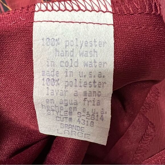 Forever 21 A line skirt sz L Rust red sheer Vintage new with tags Dark Academia - Picture 10 of 13